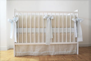 Linen Crib Bumper - Boy nursery bedding