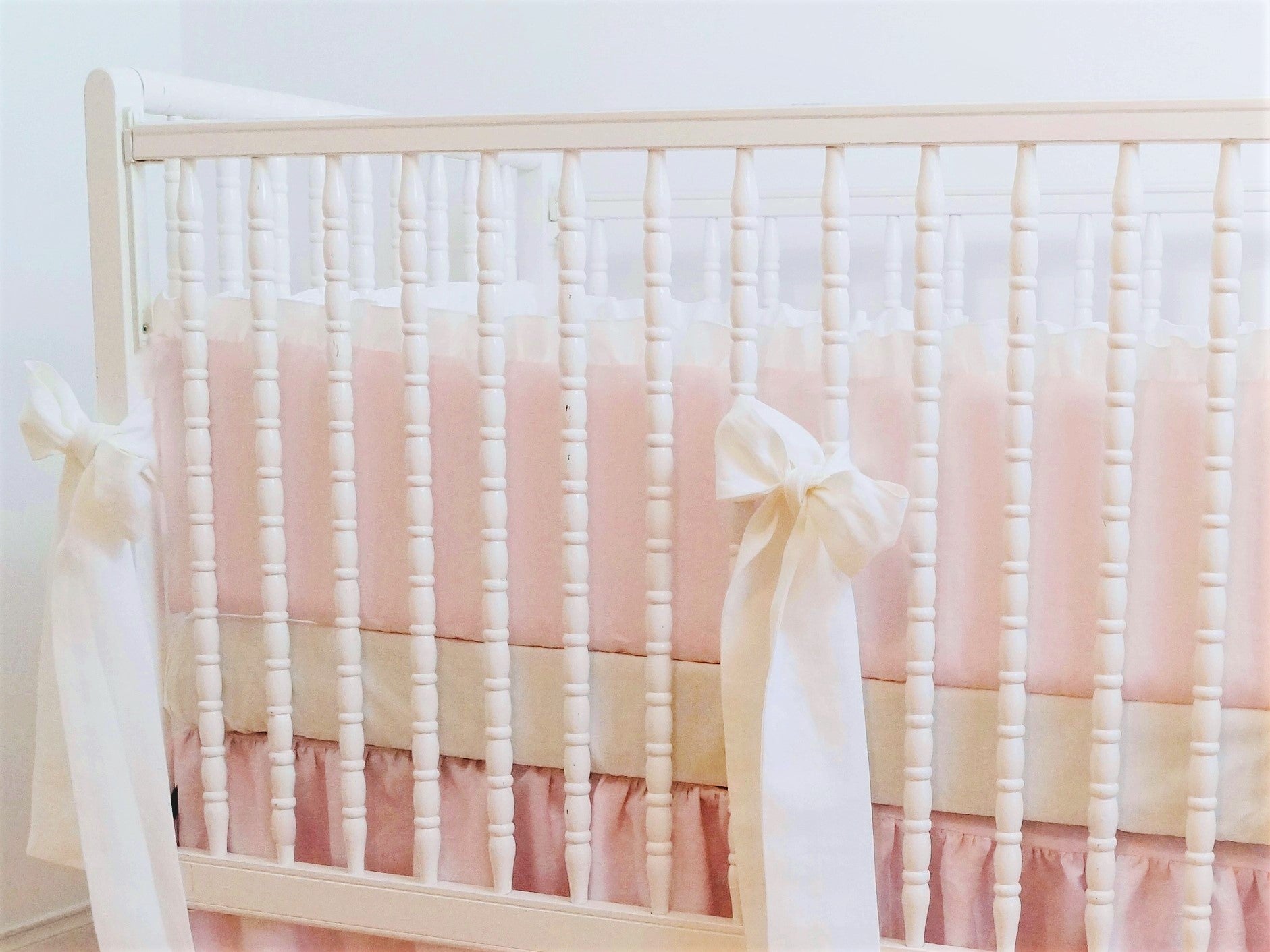 Girl crib cheap bedding with bumper