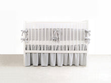 Gray Linen Crib Bedding Set - Moods The Linen Store