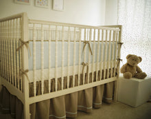 Linen Crib Bedding Set - Boy Nursery - Moods The Linen Store